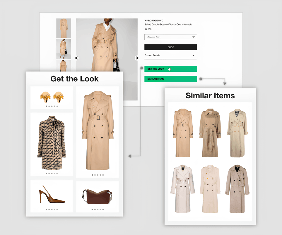 AI outfits, tags and similar items for fashion ecommerce. Lookerz. Outfits generator.